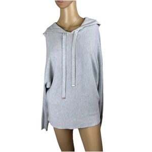 Cyrus Grey Waffle Knit Pullover Casual Hoodie Sweater Women's Sz S